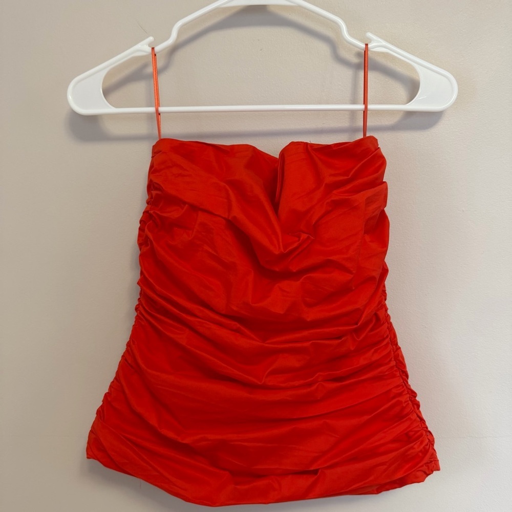 Anna Quan Effy Corset Structured Off Shoulder Ruched Top NWT